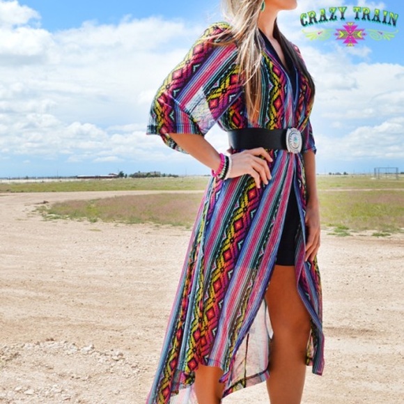 Crazy Train Diamond Colorful Duster - Picture 2 of 2